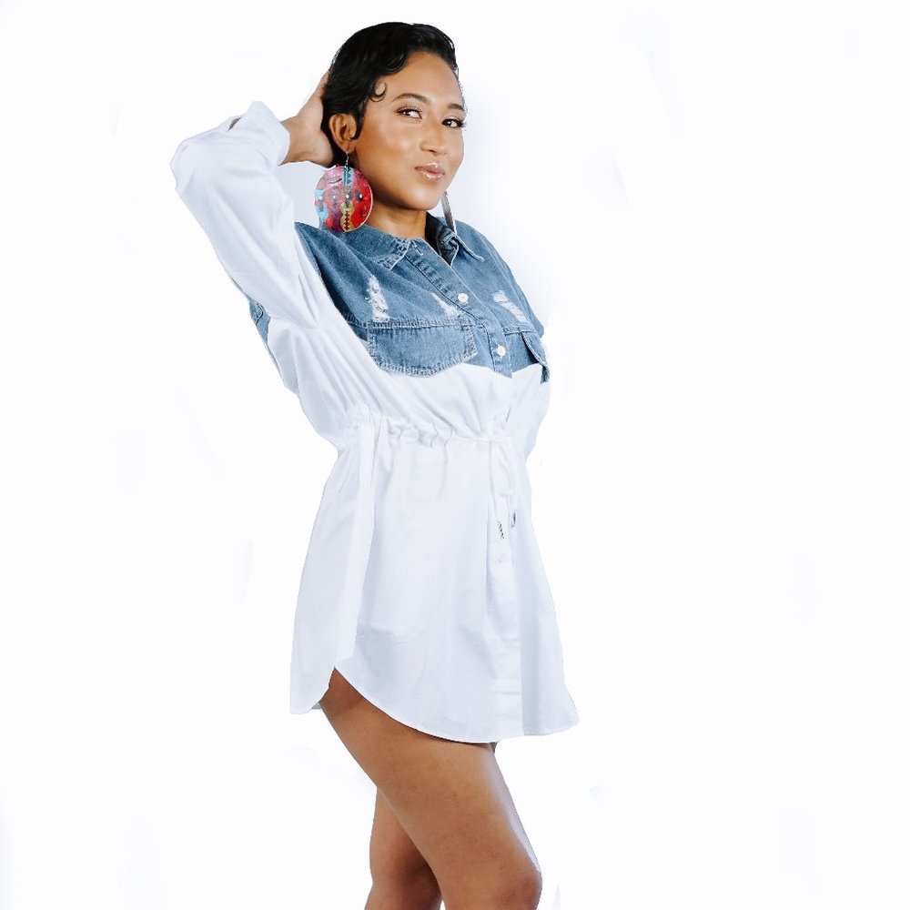 "Not My Lover" Denim top